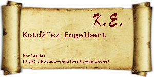 Kotász Engelbert névjegykártya